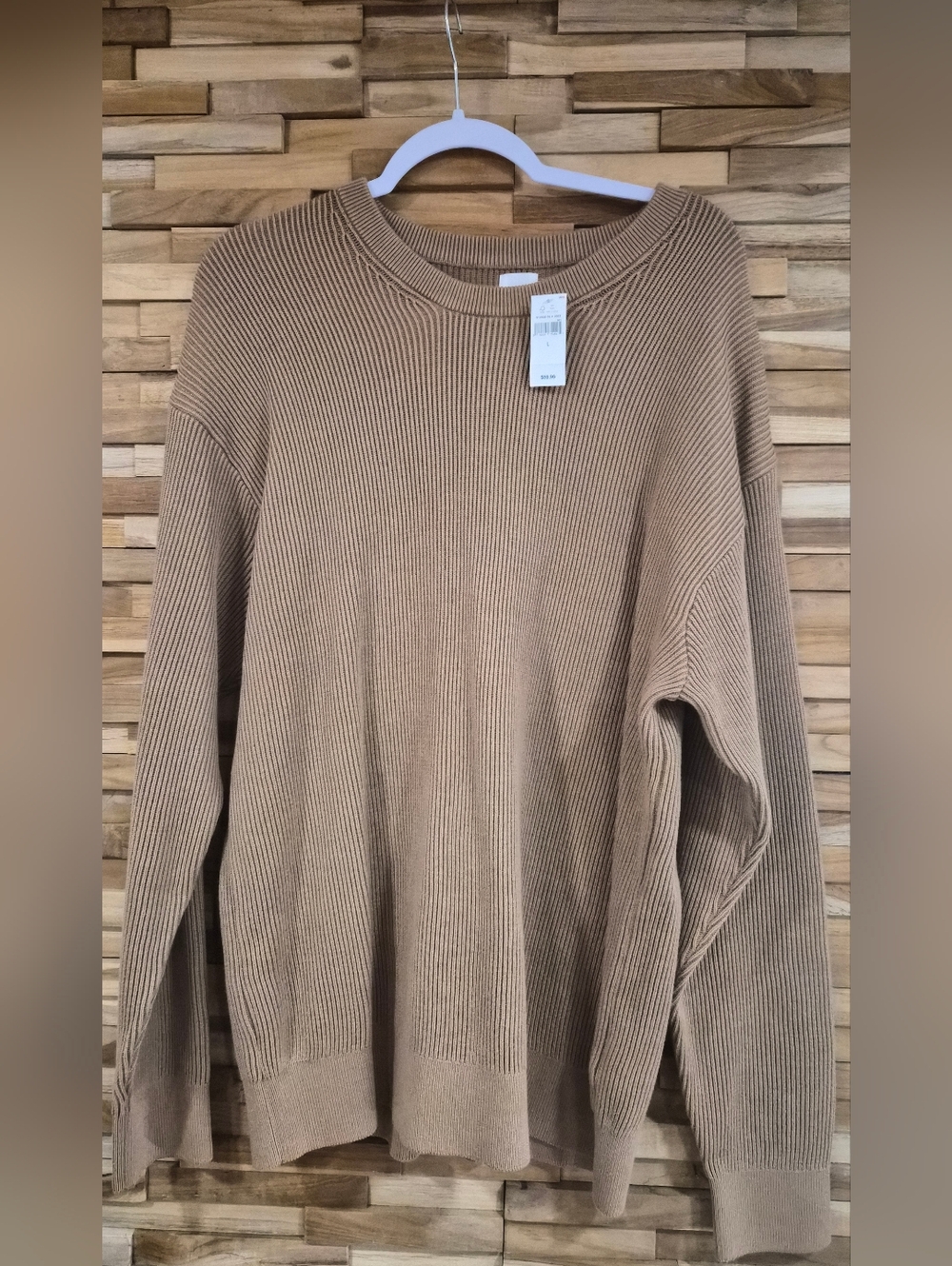 GAP Women's Ribbed Brown Sweater - Size L - New With Tags